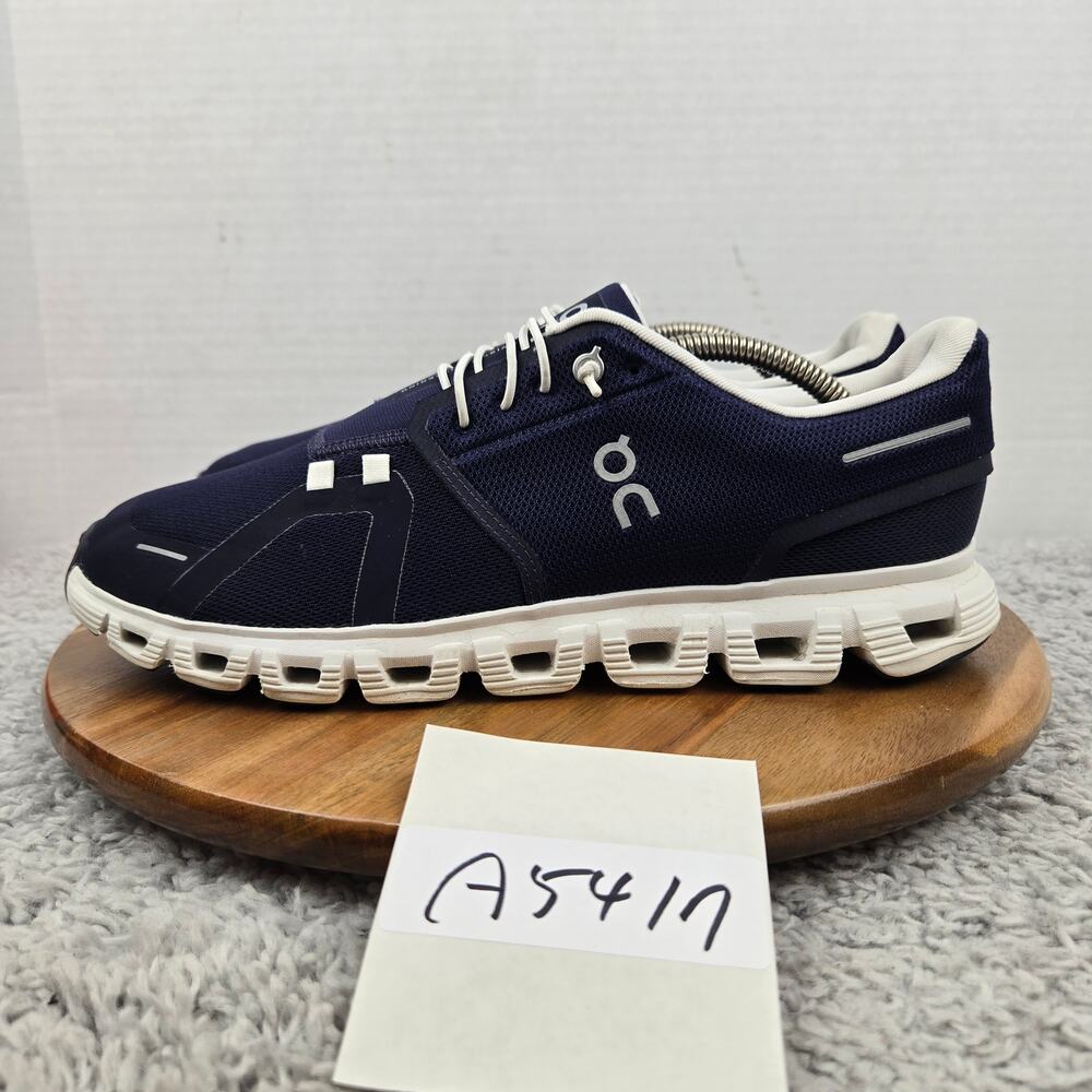 On Running Mens 10 Cloud 6 Midnight White Daily Casual Athletic Gym Running Shoe